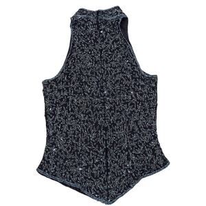 Vintage Adrianna Papell Boutique Evening Beaded Silk Top Size 8 Y2K 90s 00s